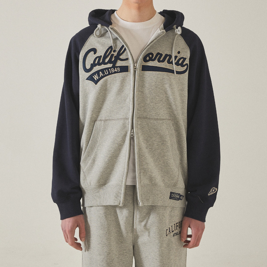 WHO.A.U Signature Patch Hood Zip-up (Colorblock)