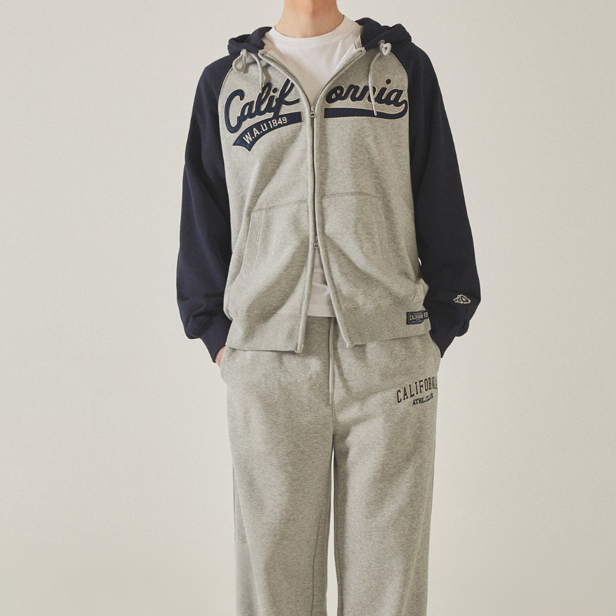 WHO.A.U Signature Patch Hood Zip-up (Colorblock)