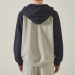 WHO.A.U Signature Patch Hood Zip-up (Colorblock)
