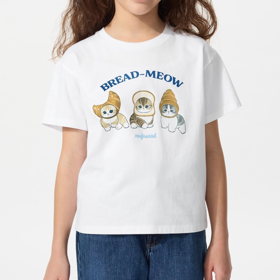 UNIQLO GIRLS mofusand UT (Graphic T, Short Sleeve) A