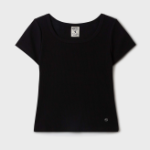 WHO.A.U — футболка Ribbed Square Neck T-shirt