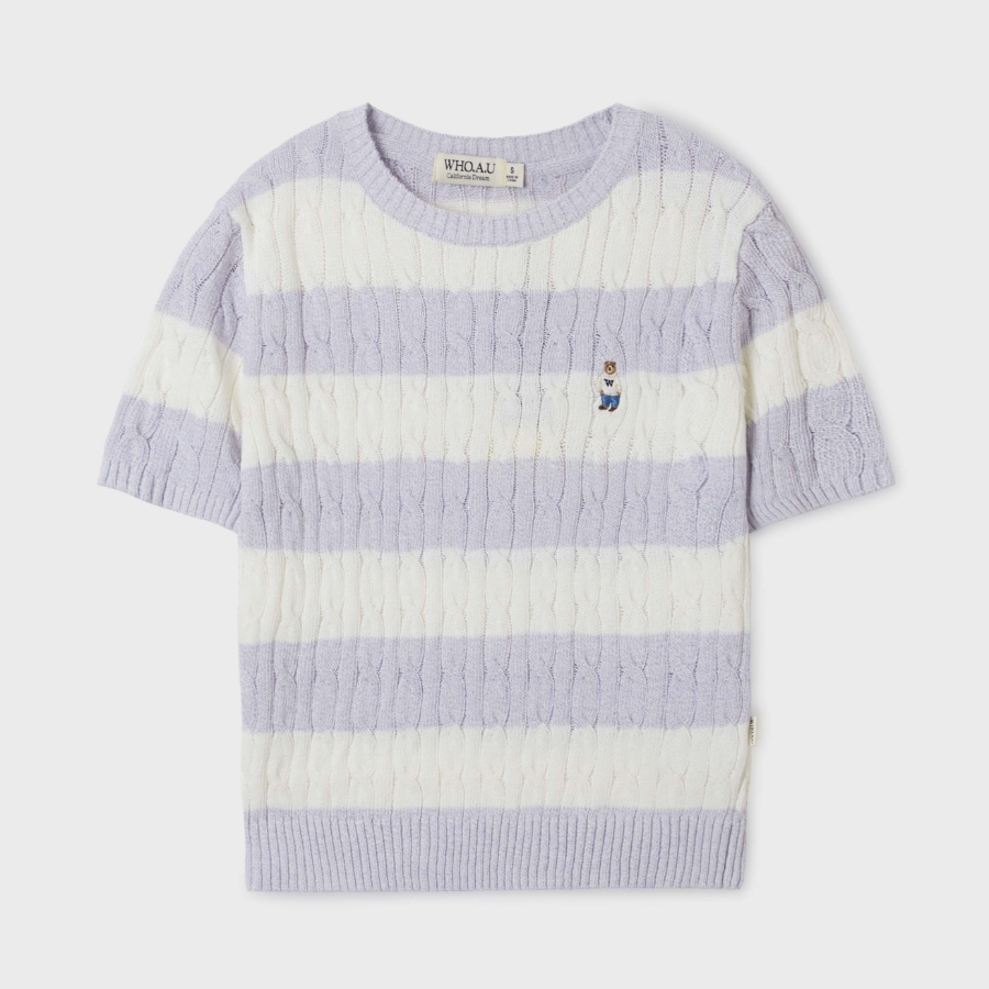 WHO.A.U — свитер Steve Round Neck Melange Cable Sweater