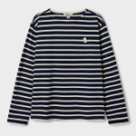 WHO.A.U — футболка Stripe Boat Neck T-shirt