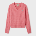 WHO.A.U — вязаный свитер Steve V-neck Cable Sweater