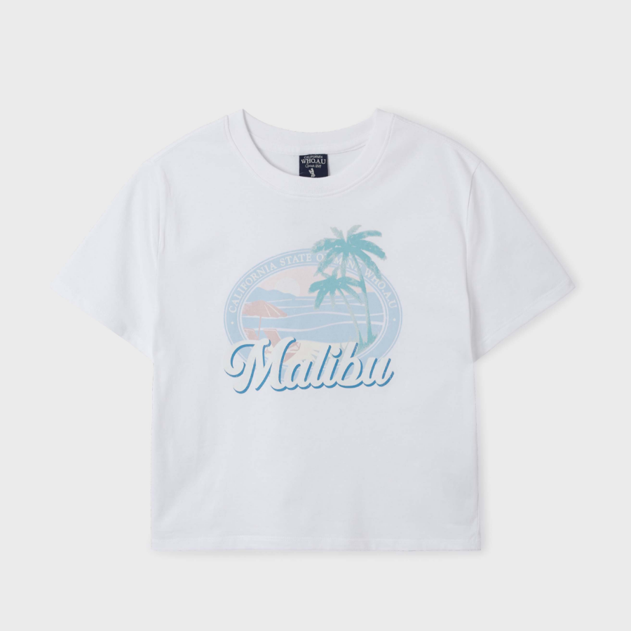 WHO.A.U — футболка Malibu Beach Crop T-shirt