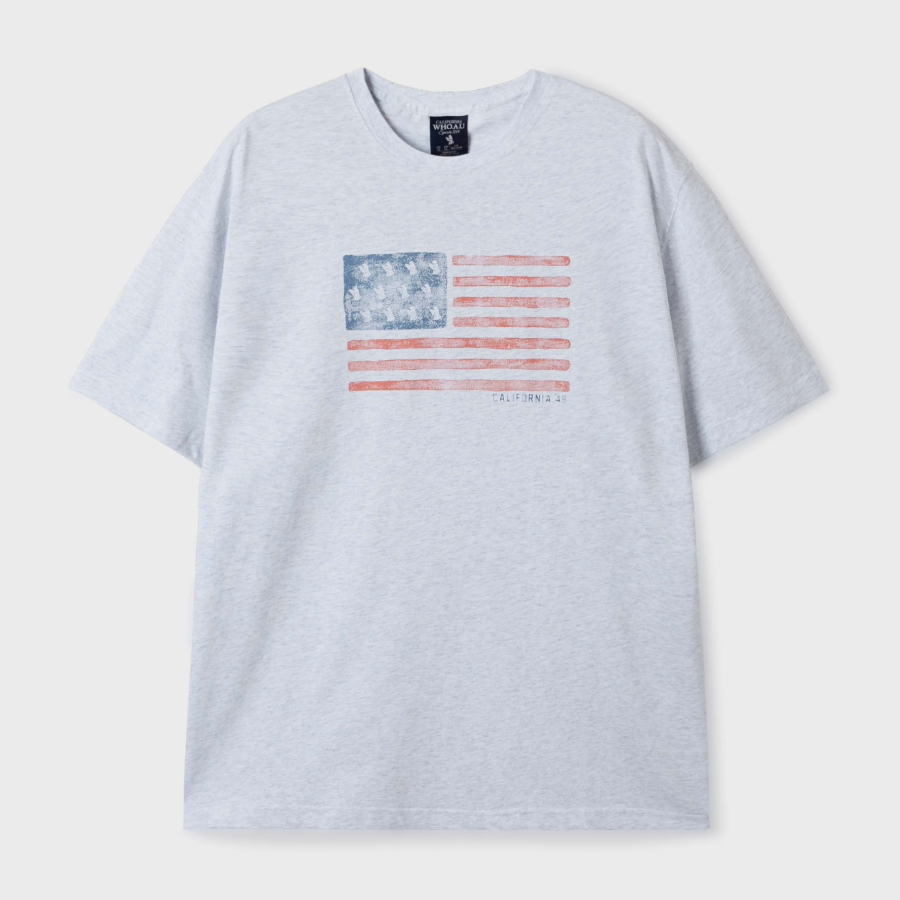 WHO.A.U — футболка American Flag Printing T-shirt
