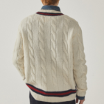 WHO.A.U Tilden V-neck Cable Sweater