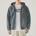 WHO.A.U Denim Hoodie Zip-Up