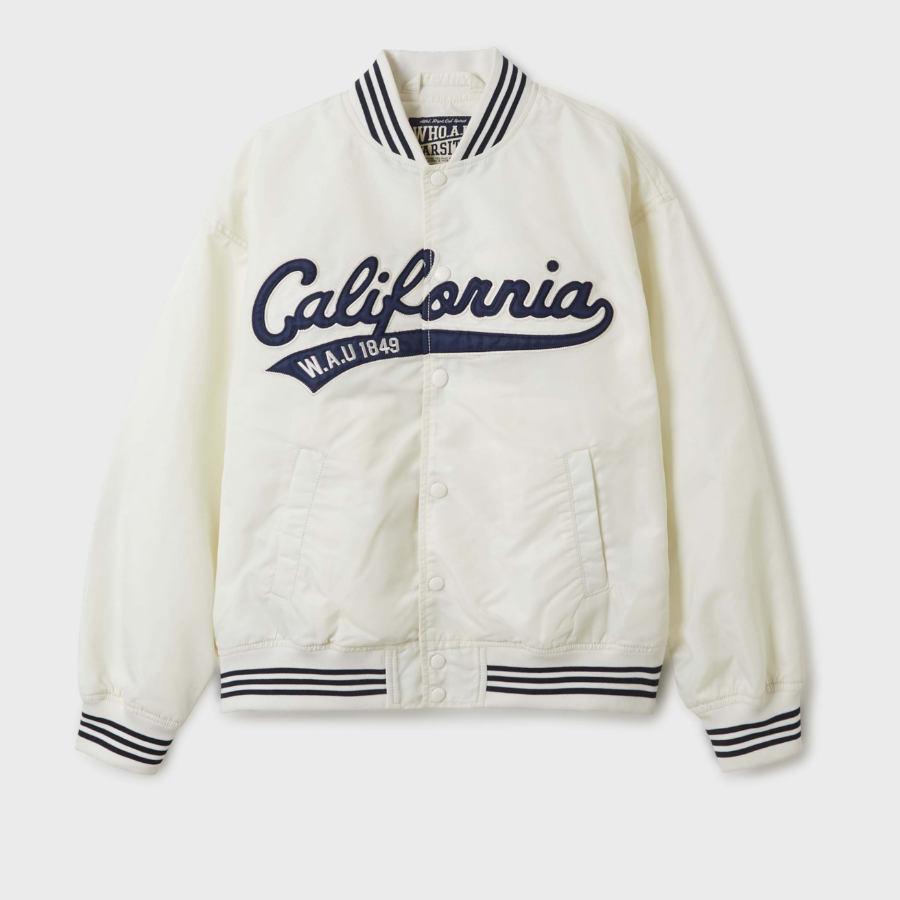 WHO.A.U Patch Varsity Jacket