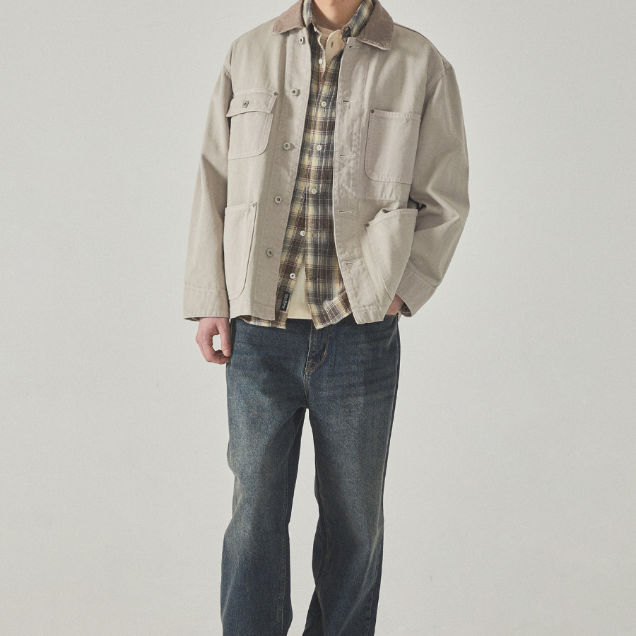 WHO.A.U Garment Dyed Work Jacke