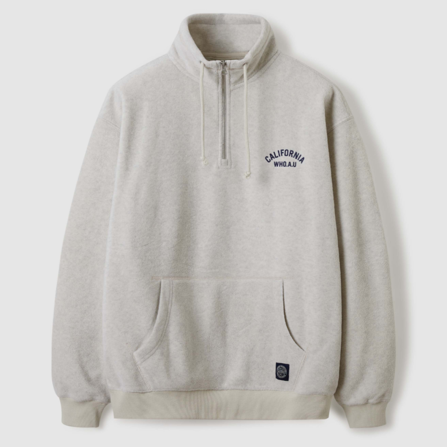 WHO.A.U Fleece Pocket Half Zip-up