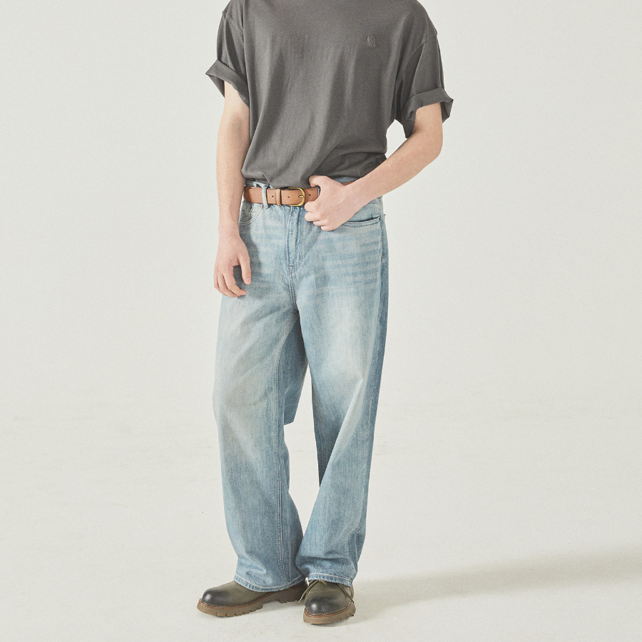 WHO.A.U Lightweight Wide Denim (M)