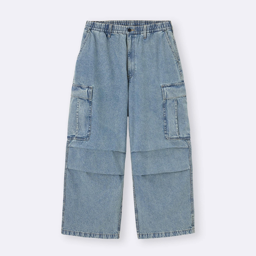 UNIQLO GU Denim Super Wide Cargo Pants