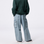UNIQLO GU Denim Super Wide Cargo Pants