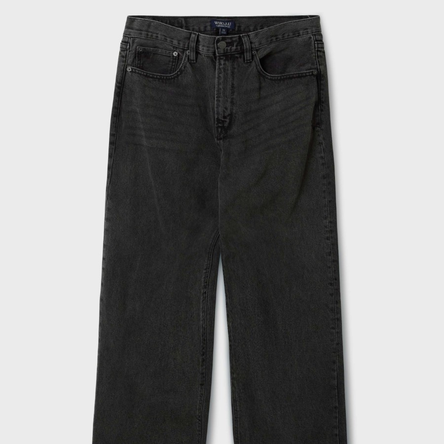 WHO.A.U VintageWashing Over Wide Denim Pants (M)