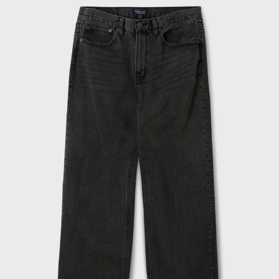 WHO.A.U VintageWashing Over Wide Denim Pants (M)