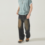 Vintage Washing Wide Denim (U)