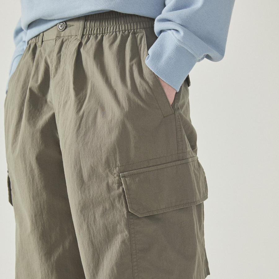 WHO.A.U Cotton Nylon Easy Cargo Pants (U)