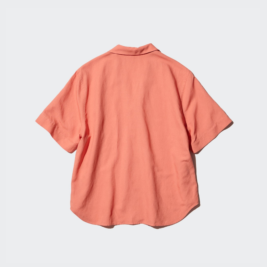 Uniqlo – рубашка Linen Blend Open Collar Shirt