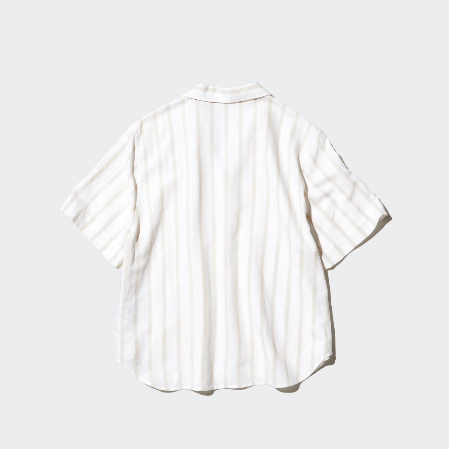 Uniqlo – рубашка Linen Blend Open Collar Shirt