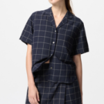 Uniqlo – рубашка Linen Blend Open Collar Shirt