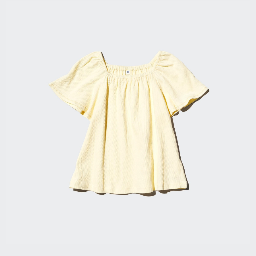 UNIQLO GIRLS Gather Flare Sleeve T