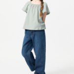 UNIQLO GIRLS Gather Flare Sleeve T