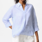 Uniqlo – рубашка PREMIUM LINEN SKIPPER COLLAR SHIRT