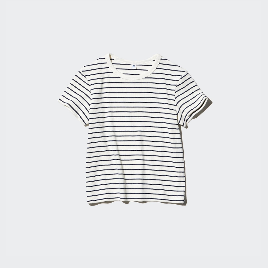 UNIQLO GIRLS Soft Rib Mini T (Stripe)