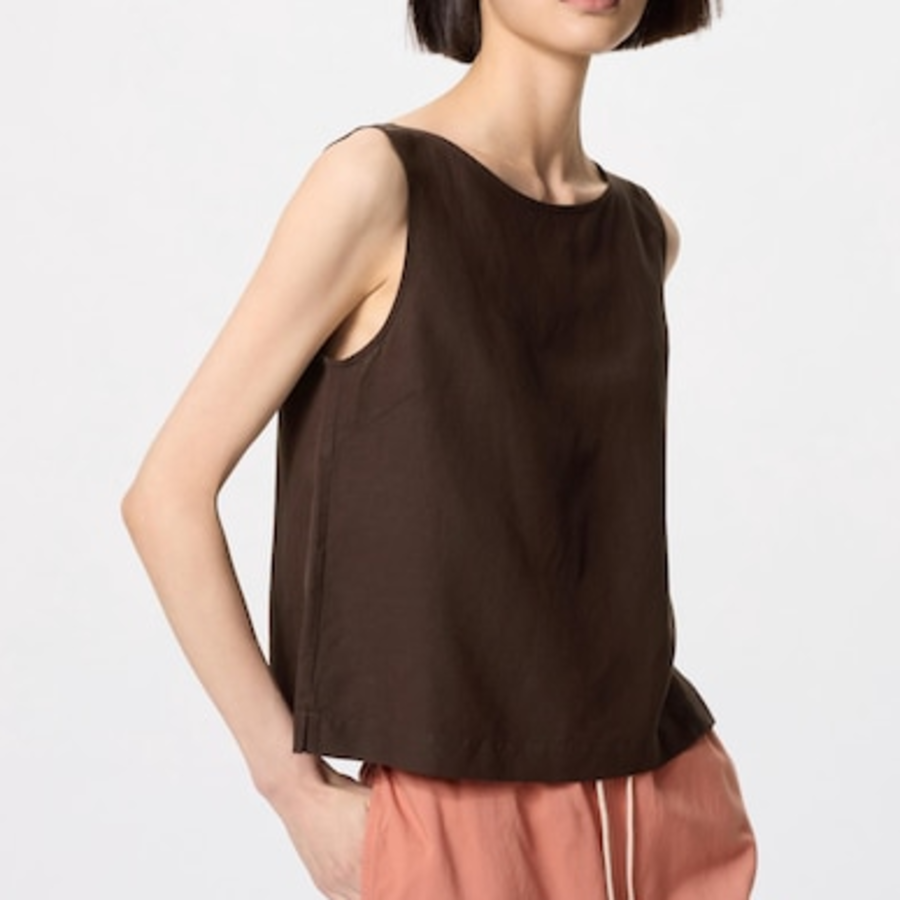 Uniqlo – блузка LINEN BLEND BLOUSE (SLEEVELESS)