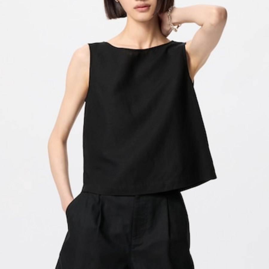 Uniqlo – блузка LINEN BLEND BLOUSE (SLEEVELESS)