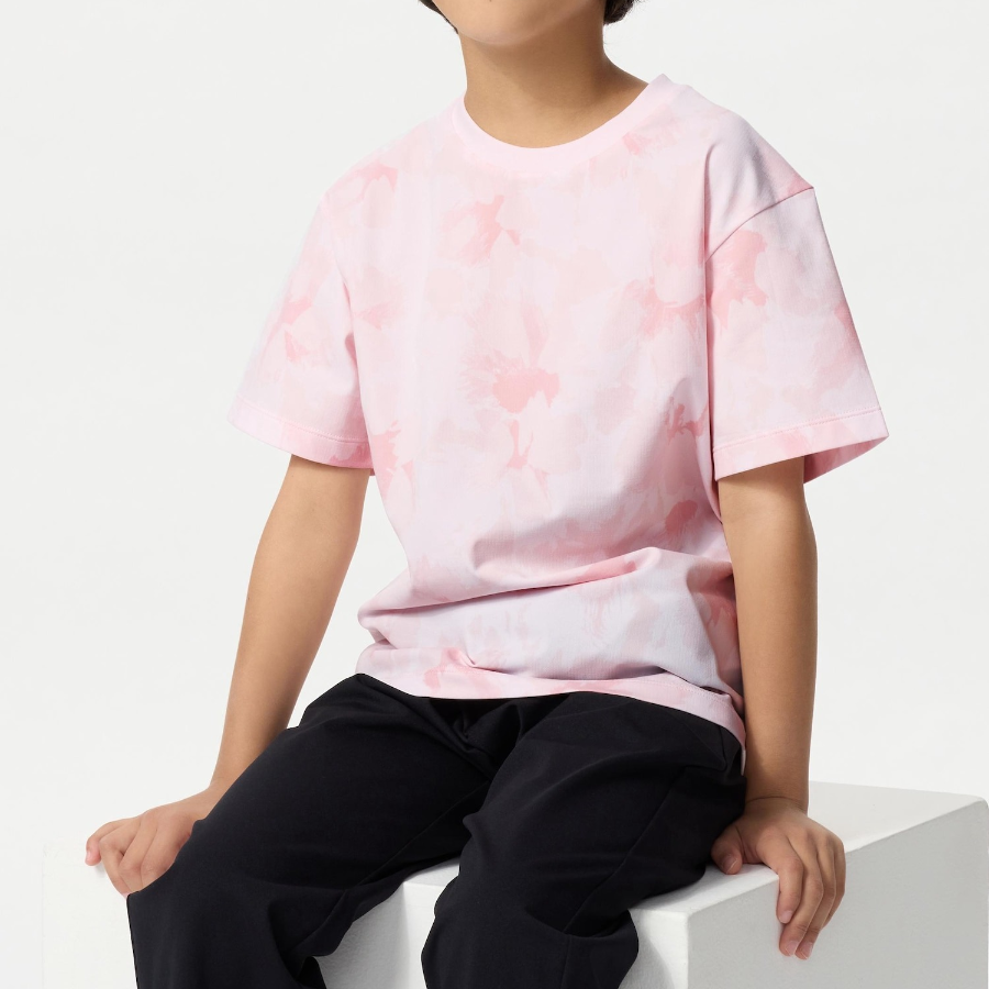 UNIQLO KIDS DRY-EX Crew Neck T (Print) B