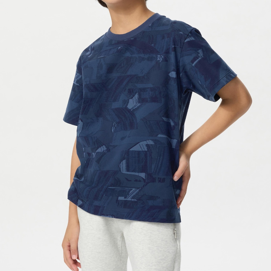 UNIQLO KIDS DRY-EX Crew Neck T (Print) A