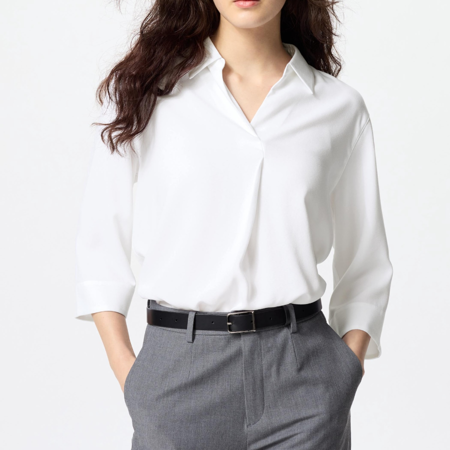 Uniqlo – блузка RAYON SKIPPER COLLAR BLOUSE