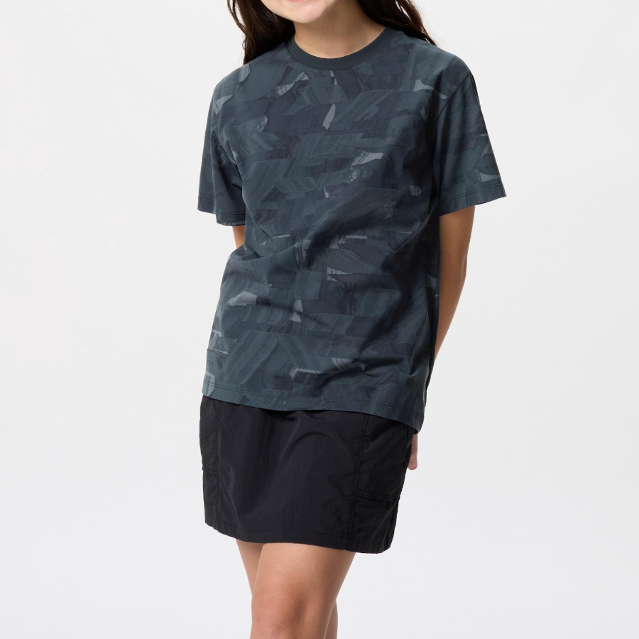 UNIQLO KIDS DRY-EX Crew Neck T (Print) A
