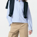 Uniqlo – рубашка OXFORD BOXY SHIRT (LONG SLEEVE, STRIPE)