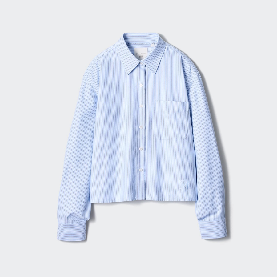 Uniqlo – рубашка OXFORD BOXY SHIRT (LONG SLEEVE, STRIPE)