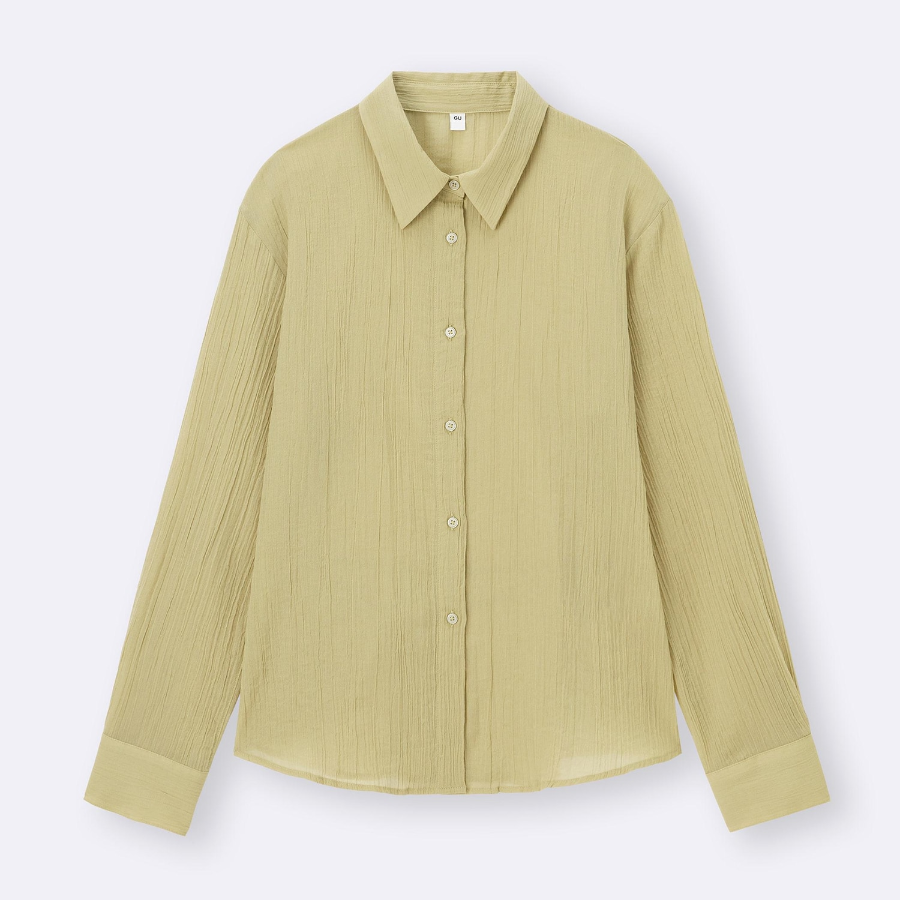 Uniqlo – рубашка GU TEXTURE SHEER SHIRT