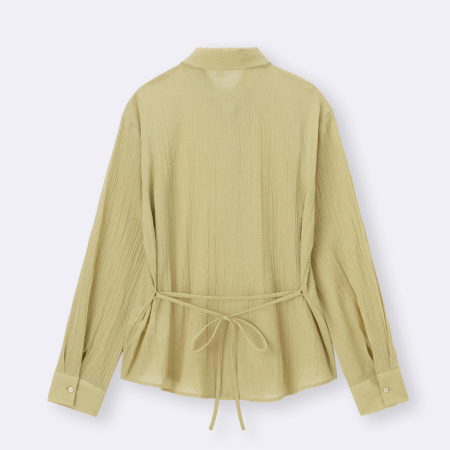 Uniqlo – рубашка GU TEXTURE SHEER SHIRT