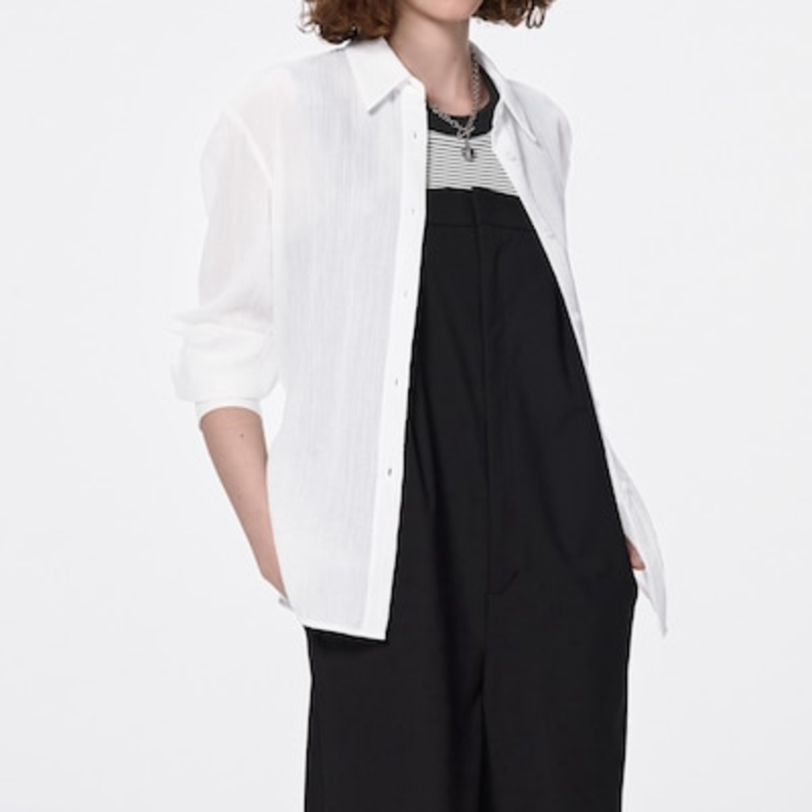 Uniqlo – рубашка GU TEXTURE SHEER SHIRT