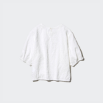 Uniqlo – блузка SEERSUCKER VOLUME BLOUSE (SHORT SLEEVE)