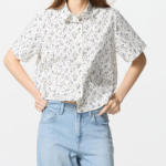 Uniqlo – рубашка COTTON SHORT SHIRT (SHORT SLEEVE, PRINT)