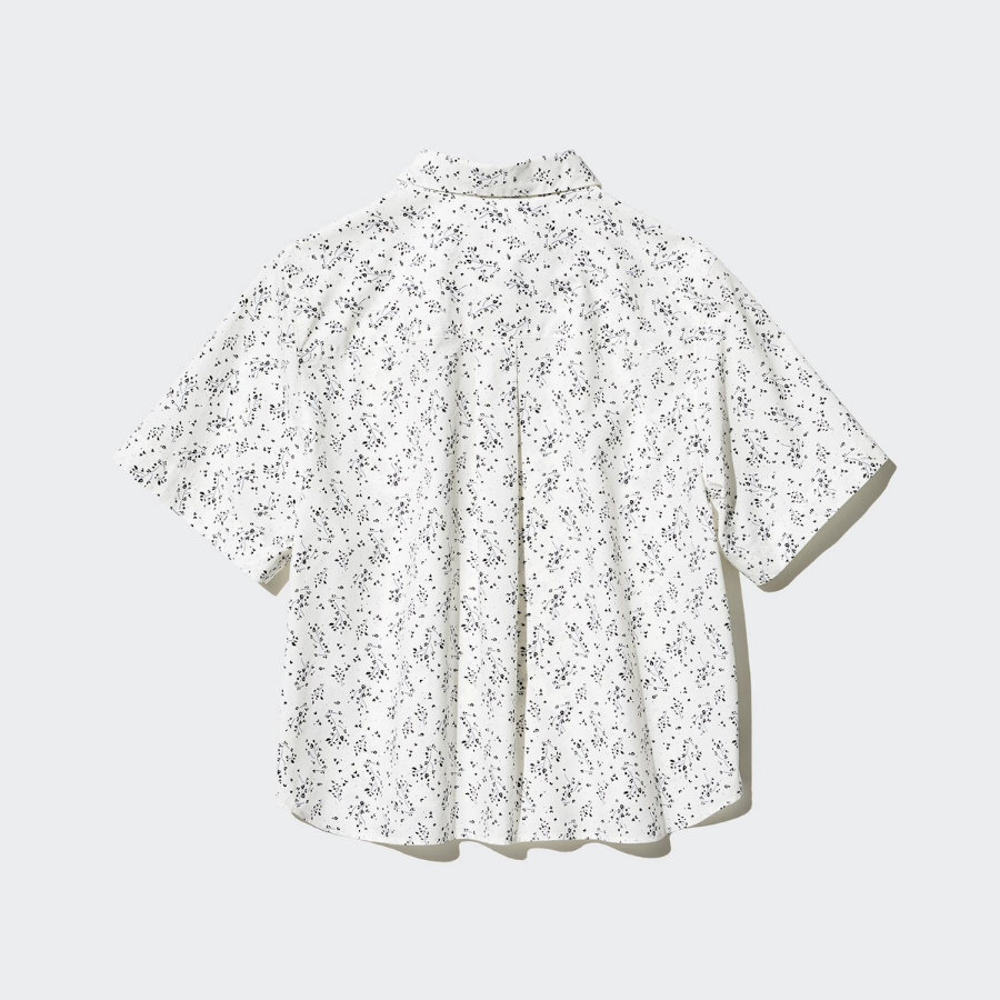 Uniqlo – рубашка COTTON SHORT SHIRT (SHORT SLEEVE, PRINT)