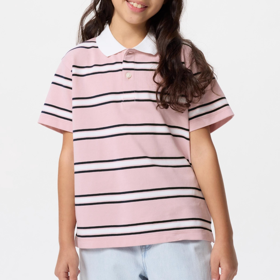 UNIQLO KIDS DRY Pique Stripe Polo Shirt (Short Sleeve)
