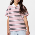 UNIQLO KIDS DRY Pique Stripe Polo Shirt (Short Sleeve)