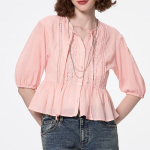 Uniqlo – блузка GU LACE PEPLUM BLOUSE (SHORT SLEEVE)