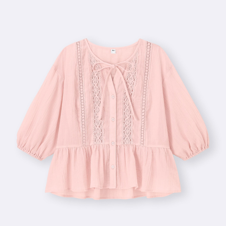 Uniqlo – блузка GU LACE PEPLUM BLOUSE (SHORT SLEEVE)