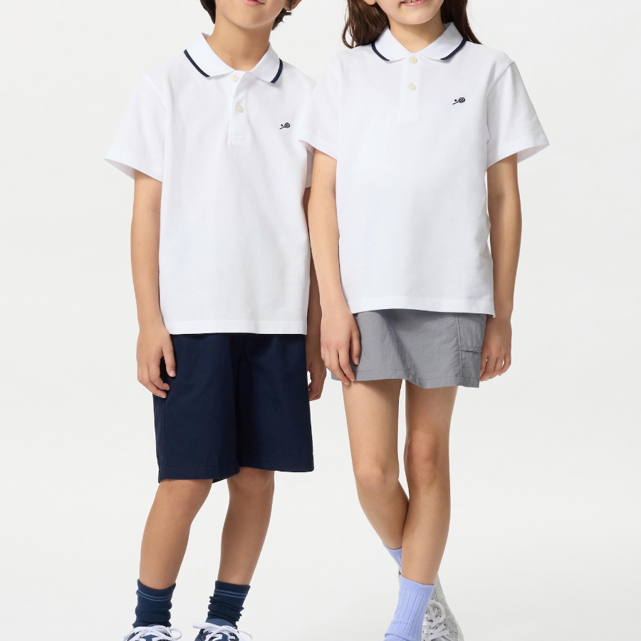UNIQLO KIDS DRY Pique Polo Shirt (Short Sleeve) Embroidered