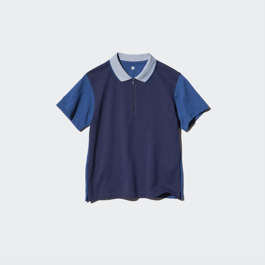 UNIQLO KIDS DRY Pique Polo Shirt (Short Sleeve) Color Block