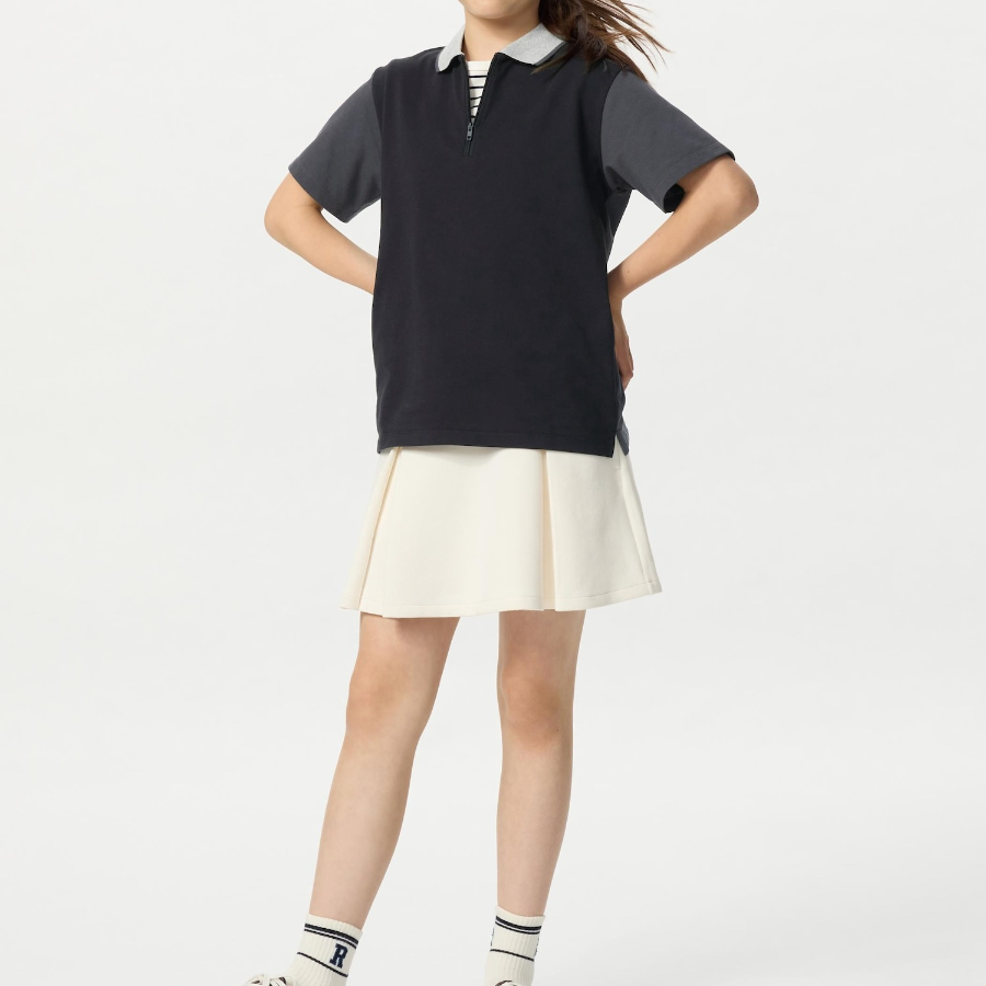 UNIQLO KIDS DRY Pique Polo Shirt (Short Sleeve) Color Block